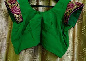 Beautiful Green Colour Saree💚🌹
