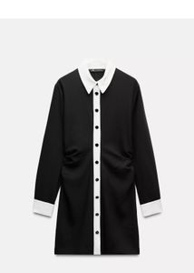Zara Black Mini Shirt Dress