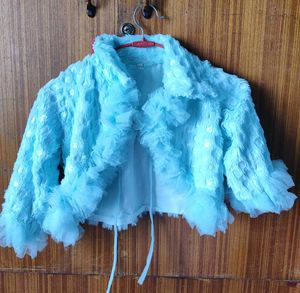 Cute Blue Furry Jacket