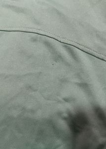 Sage Green Mini Shirt ruffle Dress