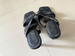 Truffle Collection Black Woven Heels - Size 9