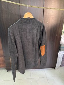 Gray Knit Pullover Sweater
