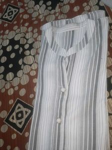 Striped Button-Down Top