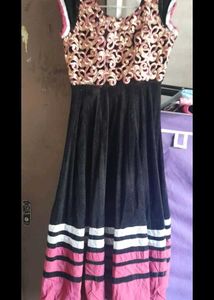 Elegant Black Embroidered Anarkali