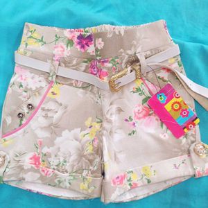 Cute Floral Shorts Set