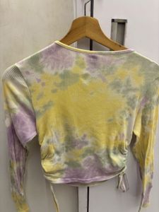 Tie-Dye Ribbed Long Sleeve Top