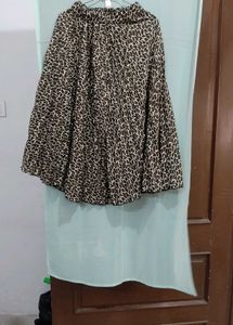 Animal Print Western Skirt