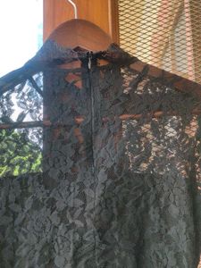 Backless Black Lace Mini Bodycon Dress