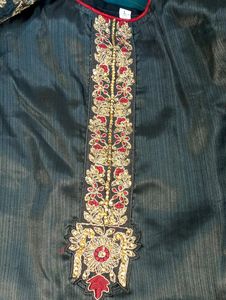 Cotton Like Embroidered Kurti With Bueatiful Embroided Duppata