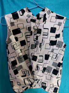 Stylish Geometric Print Top