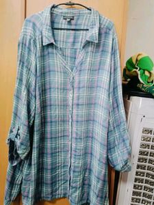 Over Size Checked Shirt