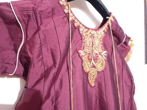 Brown Colour Silk Cotton
