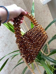 50% OffBeaded Handbag with Chain