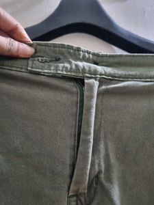Olive Green Casual Pants