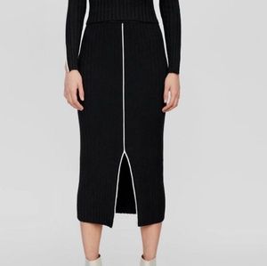 ZARA Knit Midi Skirt