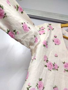 Pink Floral Print Top