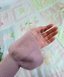 Pretty Pink Rib-Knit Turtleneck