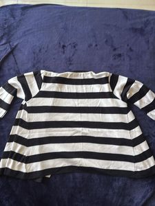 Striped Open-Front Top