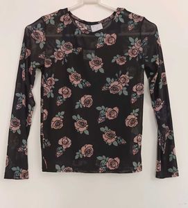 Floral Mesh Top