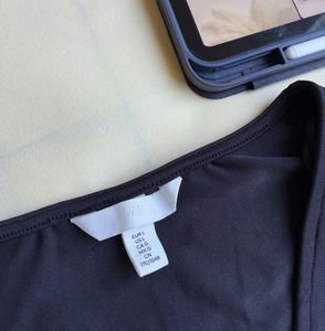 H&amp;m Elegant Black Long Sleeve Top