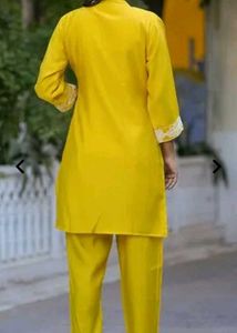 Yellow Embroidered Kurta Set