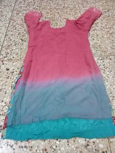 Pink Floral Kameez and Salwar set
