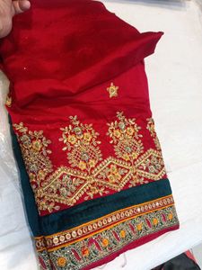 Elegant Embroidered Saree (Minor Issue)