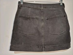 Gray Denim Mini Skirt 28"-30" Streachable