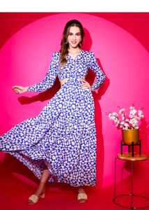 Beautiful Flower Maxi Dress