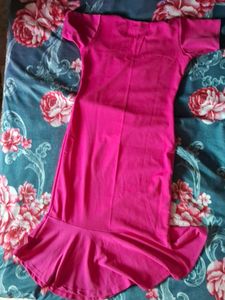 Pink Fitted Midi Dress
