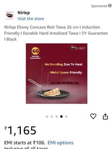 Nirlep ebony Non Stick Roti Tawa