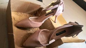 Blush Pink Kitten Heel Ankle Strap Pumps