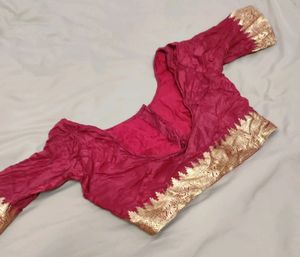 Red Blouse With Golden Border ❤💛