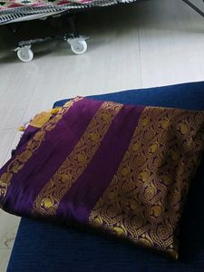 Elegant Purple &amp; Gold Saree