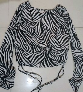 Zebra Printed Crop Top