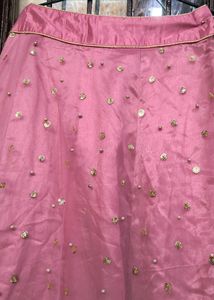 Elegant Pink Embroidered Lehenga Choli Set