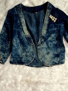 Blue denim shrug ❤️