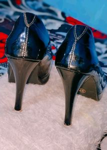 Girls Stylish Party Wear Heels Black
