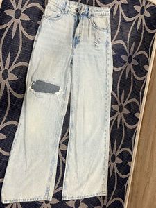 H&M Ripped Wide-Leg Jeans | Tall Girl Fit