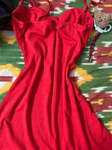 ⋆˚࿔ Bright Red Mini Dress