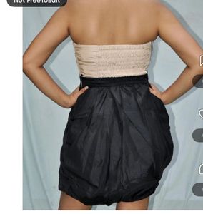 Strapless Black Tulip Dress