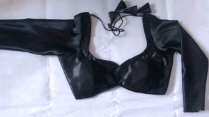 Satin Padded Full Sleeve Back Hook Blouse