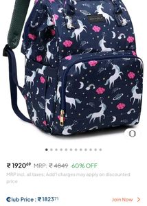 Motherly Unicorn Diaper  Backpack