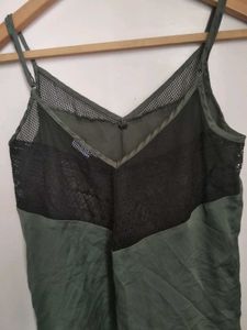 Olive Green Cami with Lace