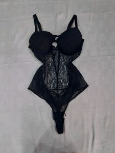 🩸🕷⛓️goth Grunge Mesh Bodysuit Bralette Top