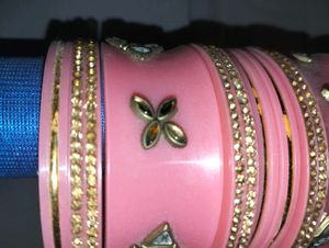 Pink Bridal Chura Set