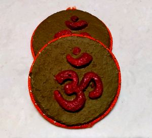 1&#34; ॐ  Sticker Made From CowDung.