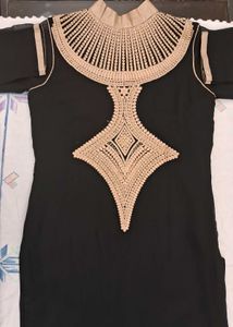 Party Wear Suit With Heavy Golden Emb