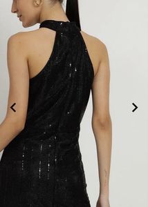 Sparkly Black Party wear knee length Dress