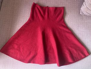 Red Mini Skater Skirt